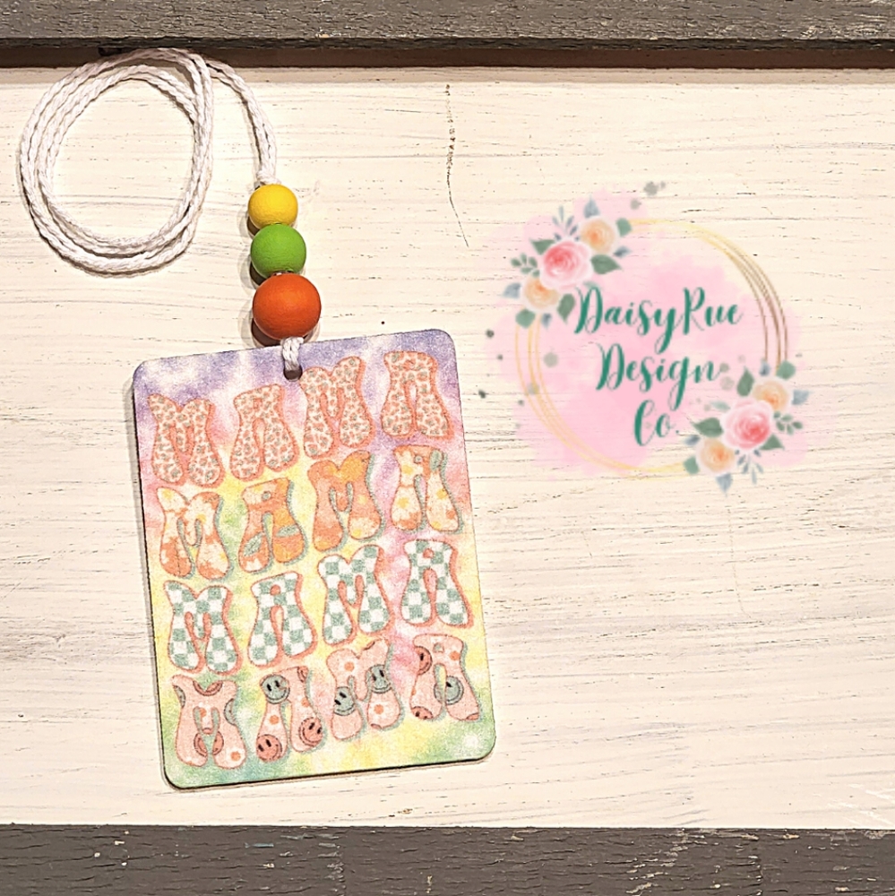 Retro Mama Felt Car Freshie
